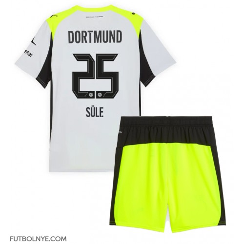 Camiseta Borussia Dortmund Niklas Sule #25 Visitante Equipación para niños 2025-26 manga corta (+ pantalones cortos)